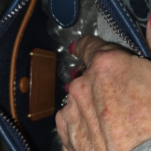 Coach Signature Denim Shoulder Crossbody Bag, Silver Hardware NWT Full Inclusion - Picture 12 of 13